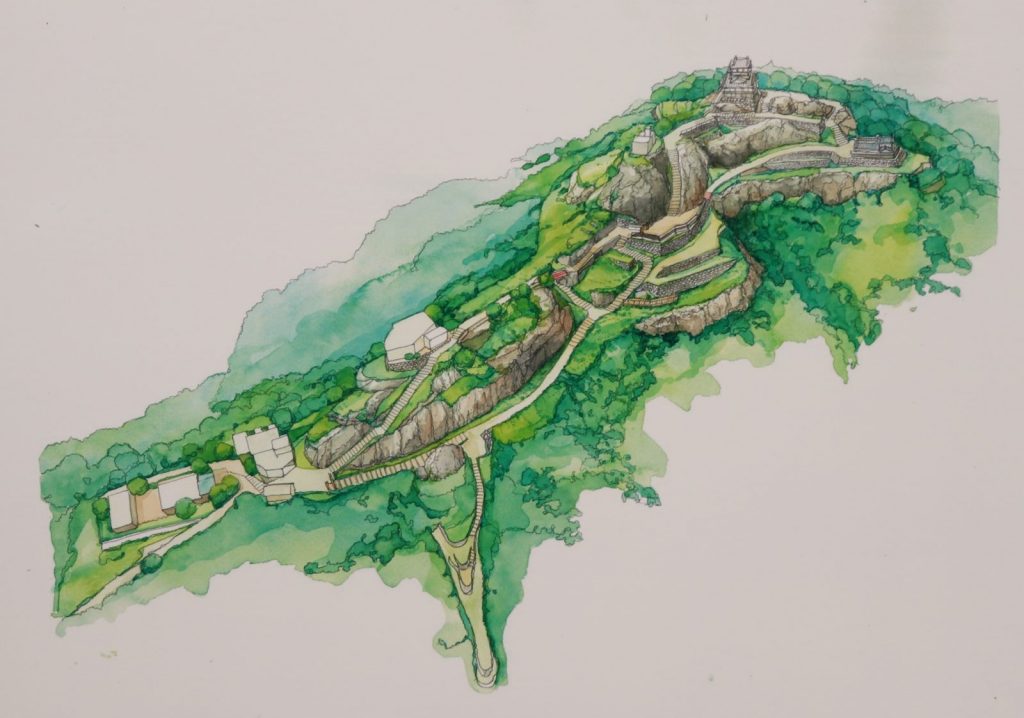 岐阜城山上部周辺の中長期の整備イメージ図