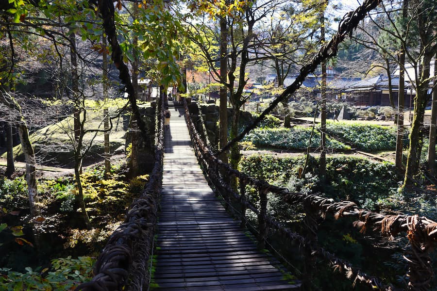 池田町の観光スポット「かずら橋」